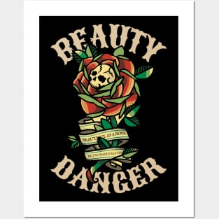 Beauty Skull and Danger Rose Posters and Art